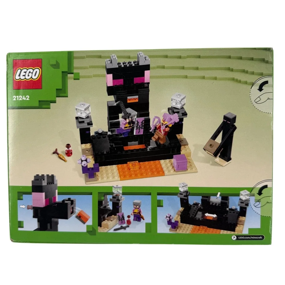 LEGO Minecraft The End Arena 21242 Building Toy Set with Minifigures 252 Pcs